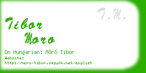 tibor moro business card