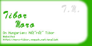 tibor moro business card